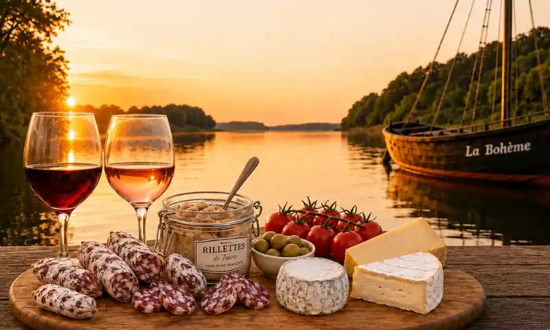 Vogue en maine propose des balades conviviales au fil de l'eau avec dégustation de vin et produits du terroir sur les eaux de la Maine à Angers. Embarquez pour une soirée gourmande sur un bateau jusqu'à La Mayenne avec apéritif. Idéal pour une sortie en couple ou une soirée entre amis.